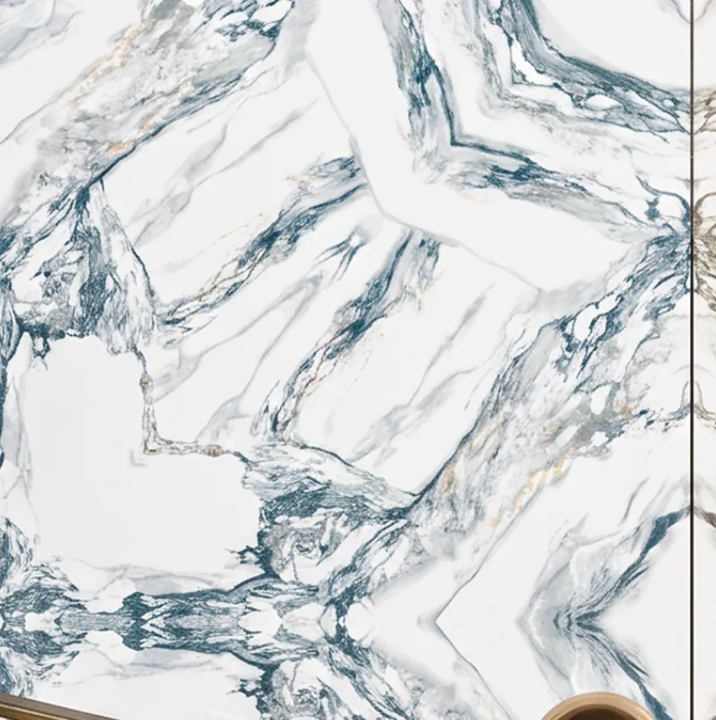 Astral Gold Blue white marble tile with deep blue veining